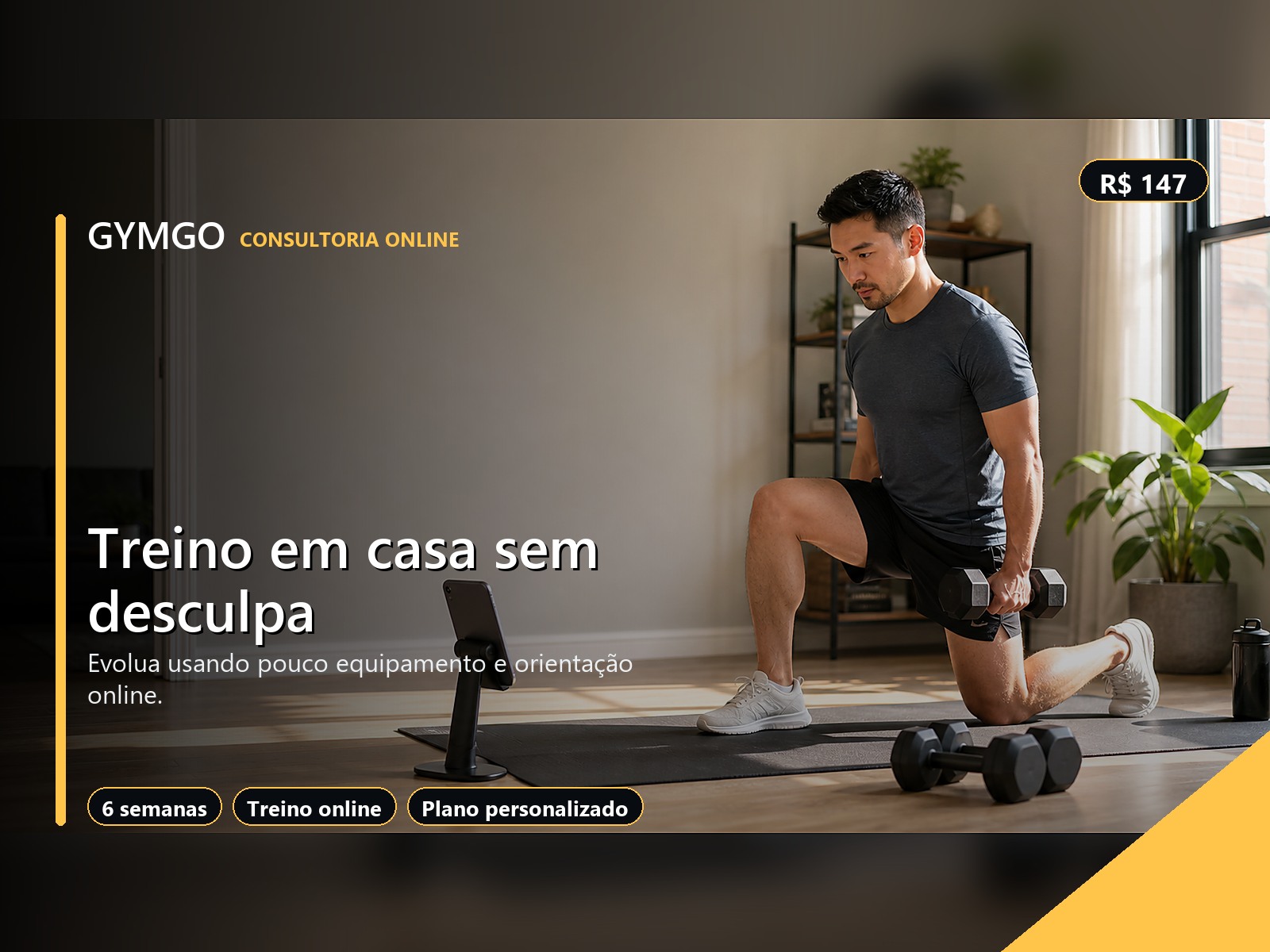 Treino em casa sem desculpa